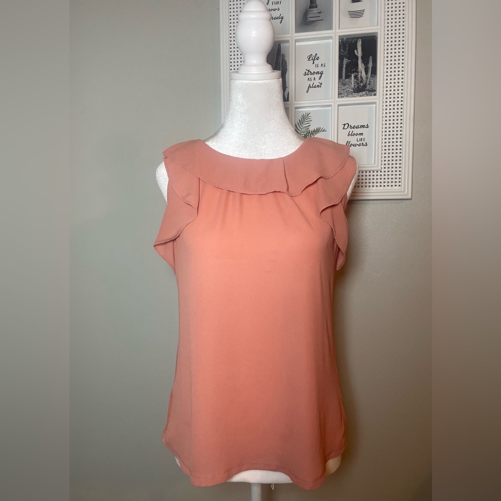 LOFT XS Sleeveless Blouse - Salmon